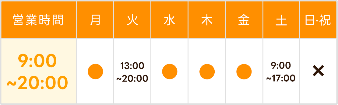 エール整骨院営業時間表